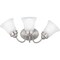 Progress Lighting Fluted Glass Collection Three-Light Bath & Vanity P3289-09ET - alternate 1